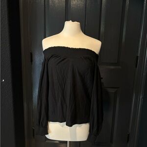 Elegant Black Off-Shoulder Top